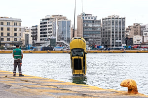 Taxi Driver Found Dead After Car Plunges into Piraeus Port Waters