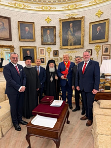 Jerusalem Patriarch Brings Concerns Over Middle East Christians to Trump