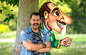 Beloved Puppet Theatre Character Karagiozis in Megaron Garden