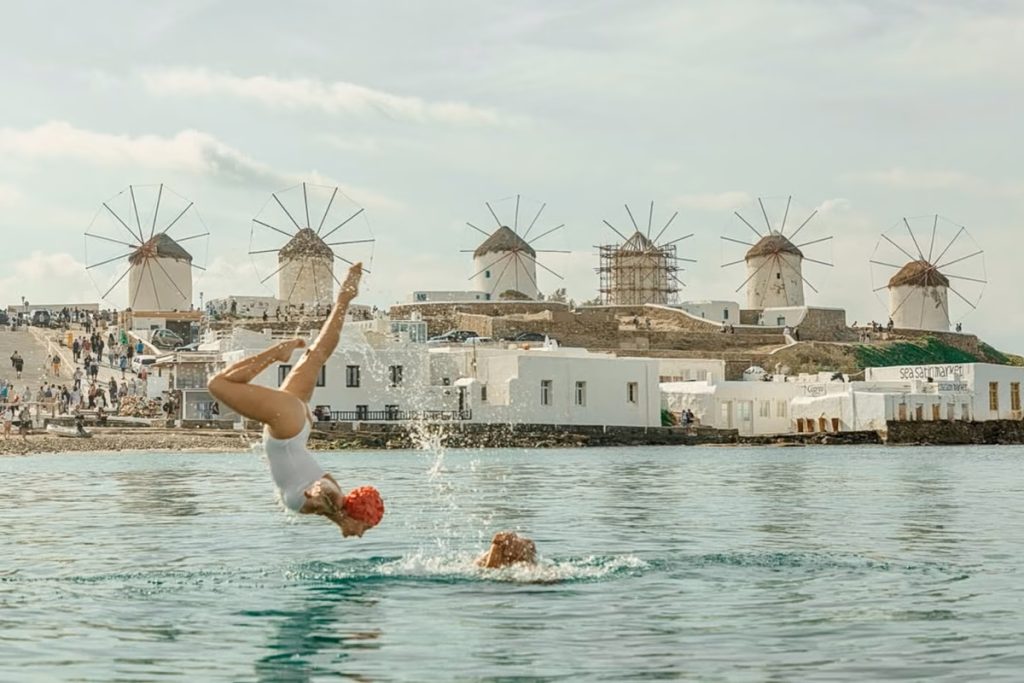 Olympic Artistic Swimmers Bring a New Spectacle to Mykonos