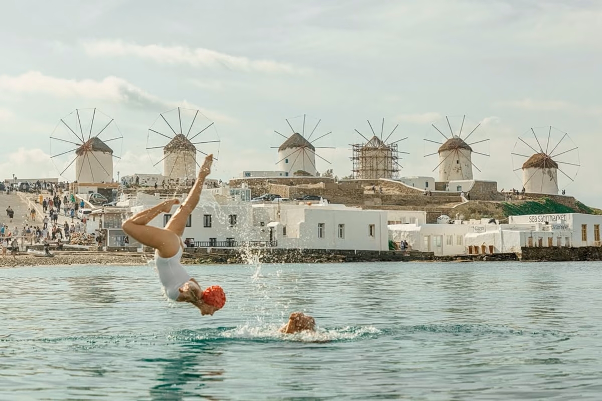 Olympic Artistic Swimmers Bring a New Spectacle to Mykonos