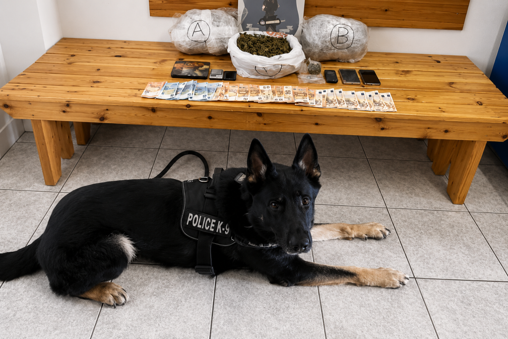 Police Dog Akylas Finds Hidden Cocaine in Thessaloniki