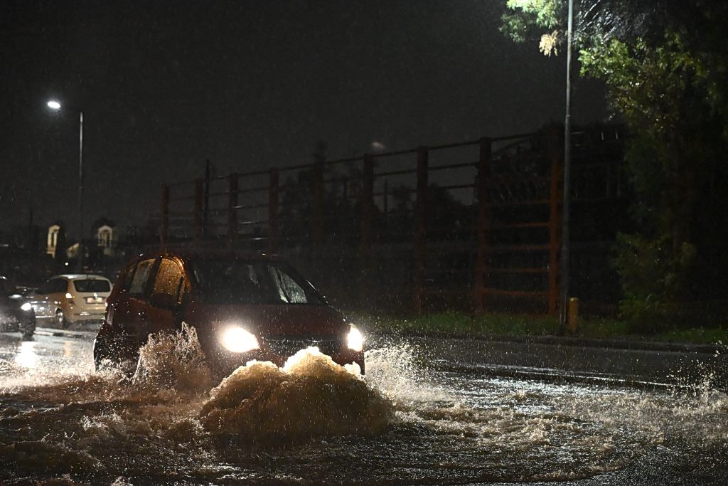 Storm Floods Roads in Northern Greece After Heavy Rainfall