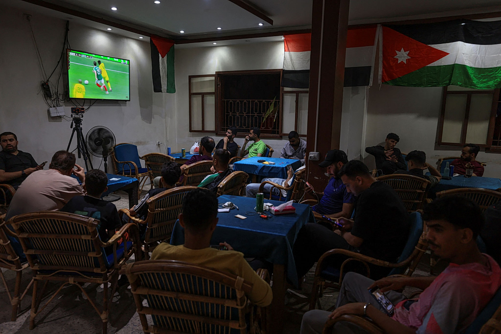 Gazans Displaced by War Watch World Cup from Ruins