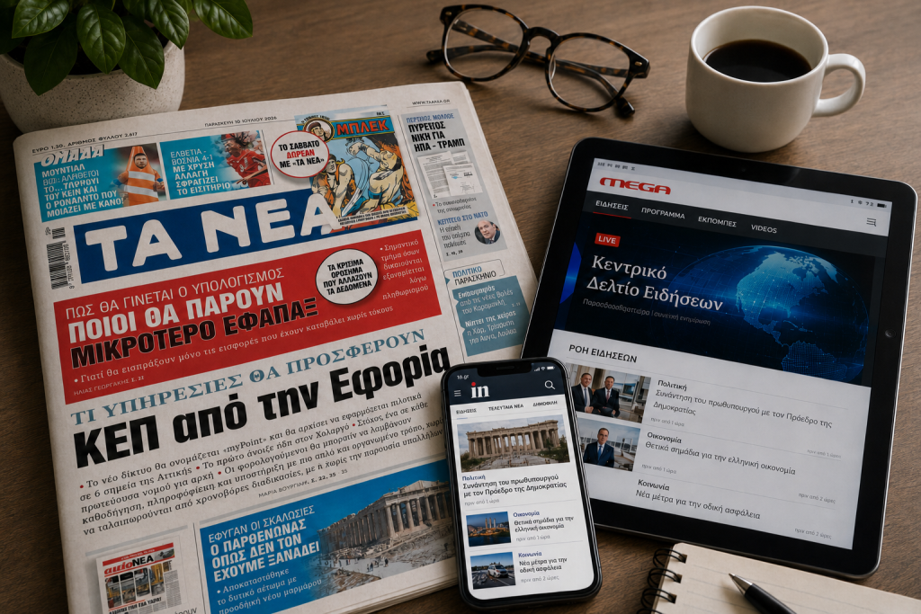 Reuters: in.gr Ranks First in Credibility and Readership Among News Websites in Greece – Mega’s News Bulletin Also Takes First Place