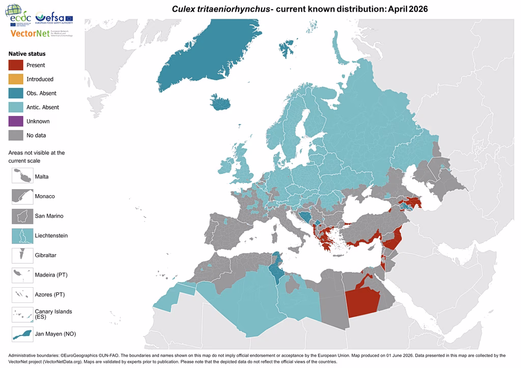Where Has the Tiger Mosquito Spread in Greece and Europe?