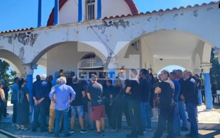 Grief and Anger at Funeral of Woman Killed in Chania Murder