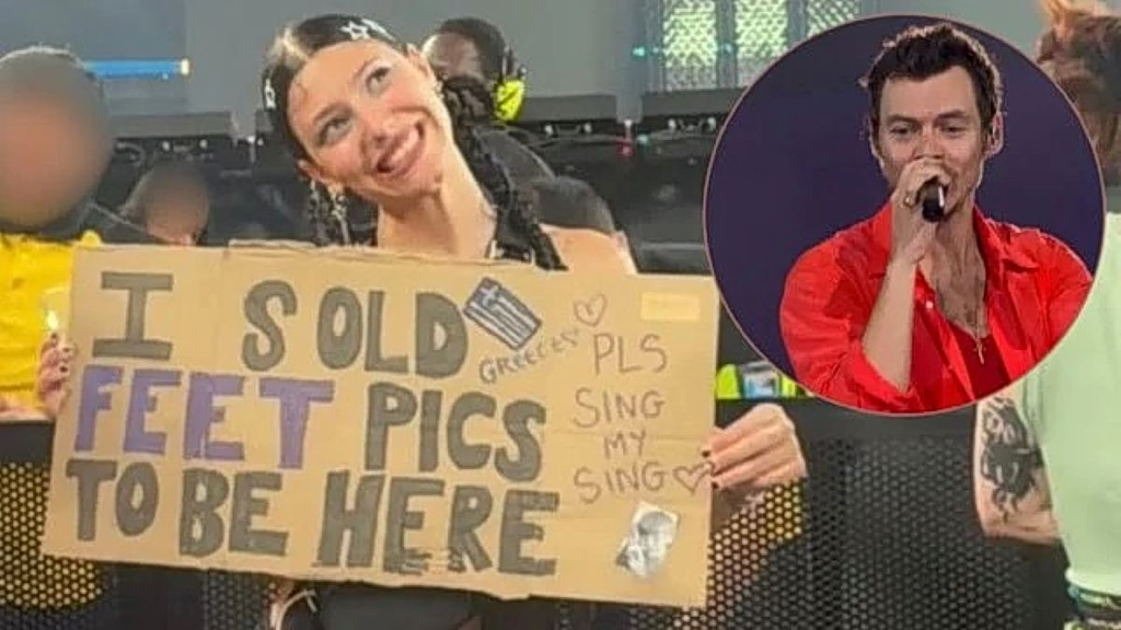 Harry Styles Pauses Wembley Concert for Greek Fan’s Viral Sign