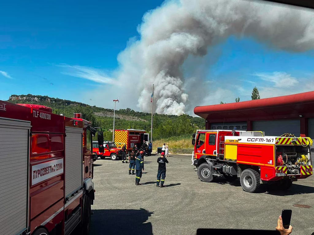 Greek Firefighters Join Wildfire Battle Across Southern Europe