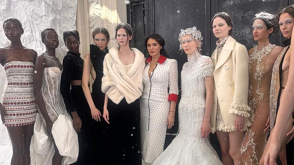 Frozen Eden: Celia Kritharioti Unveils a Mesmerizing Couture Vision in Paris