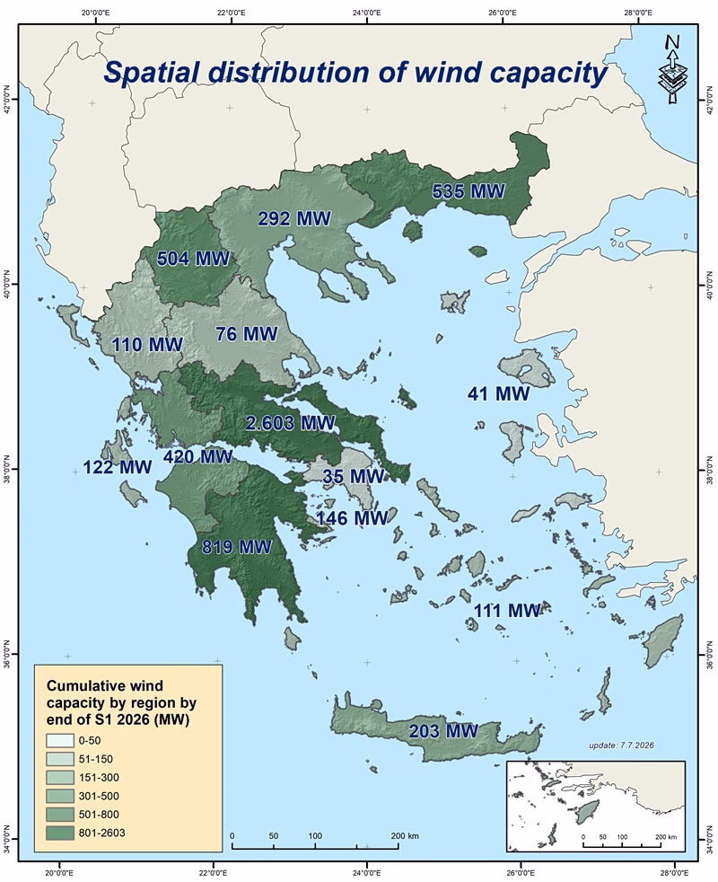 Greece's Wind Energy Capacity Tops 6 GW for First Time