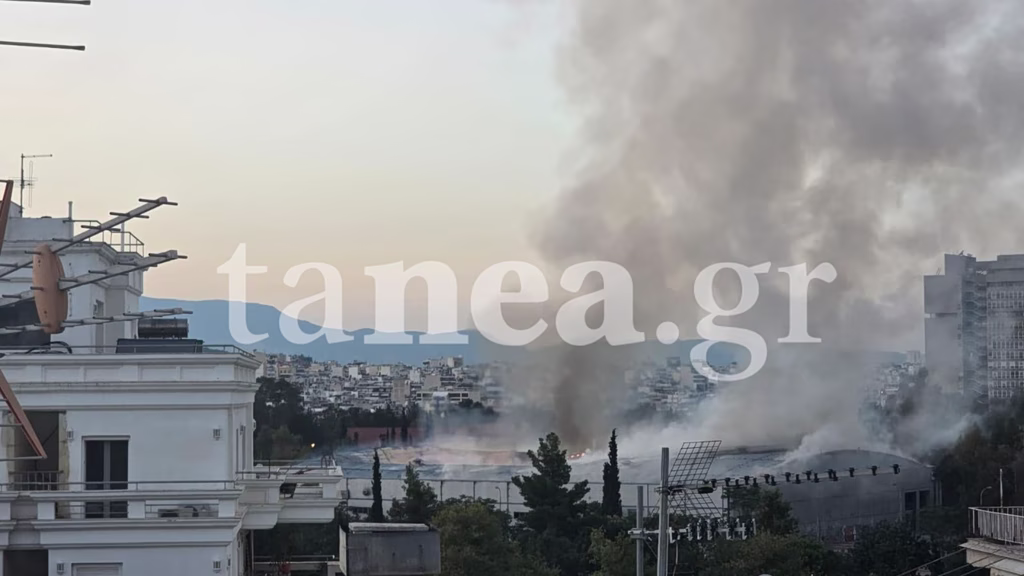 Fire Contained Inside Former Olympic Badminton Venue in Athens