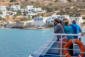 July Holiday Rush Fills Ferries Leaving Athens Port