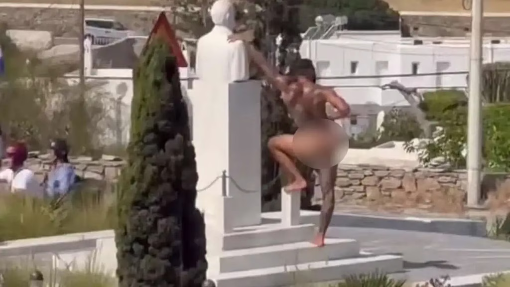 Mykonos Influencer Arrested After Nude Statue Photoshoot