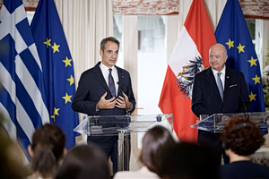 Mitsotakis, Stocker Highlight Greece-Austria Ties and Shared European Priorities