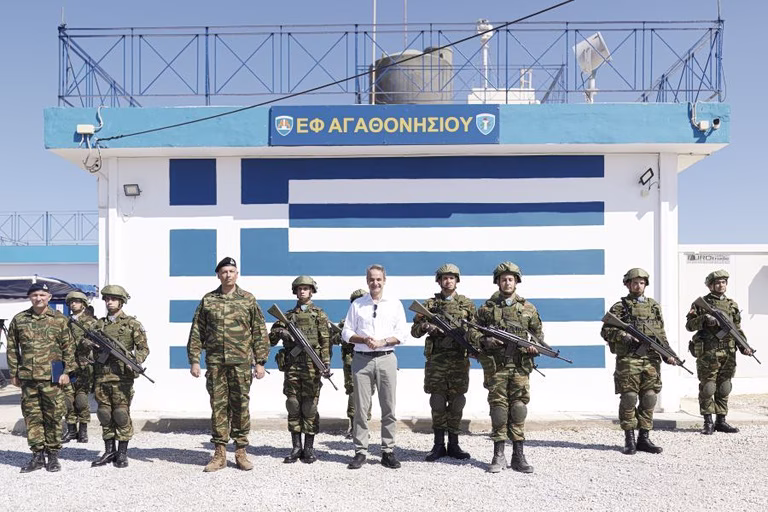Mitsotakis Highlights Defense Role of Remote Greek Island