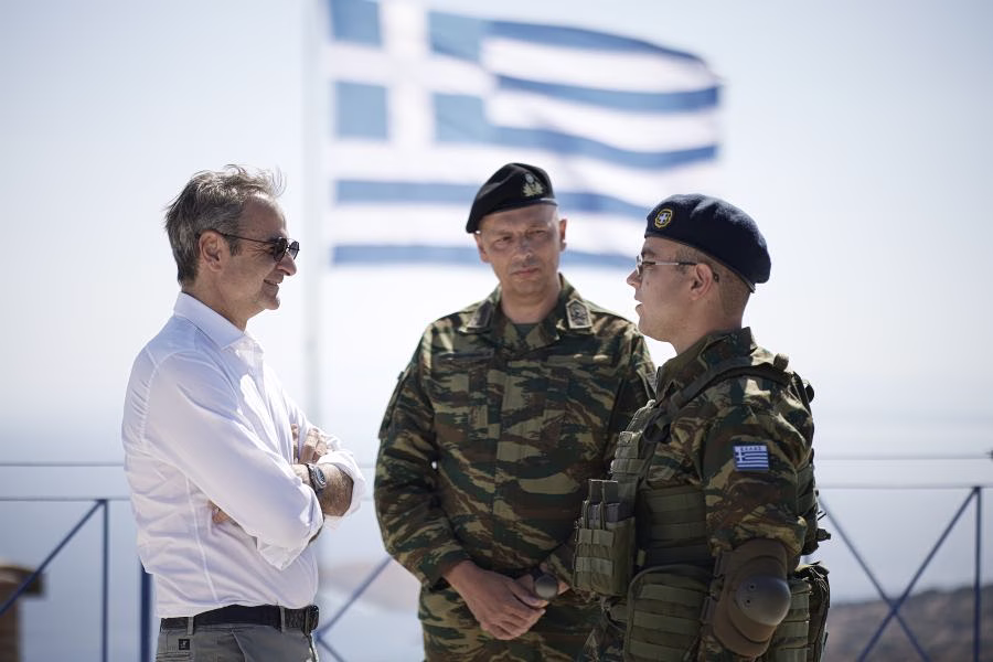 Mitsotakis Highlights Defense Role of Remote Greek Island