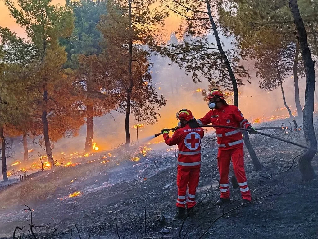 Greek Red Cross Appeals for Wildfire Relief Donations