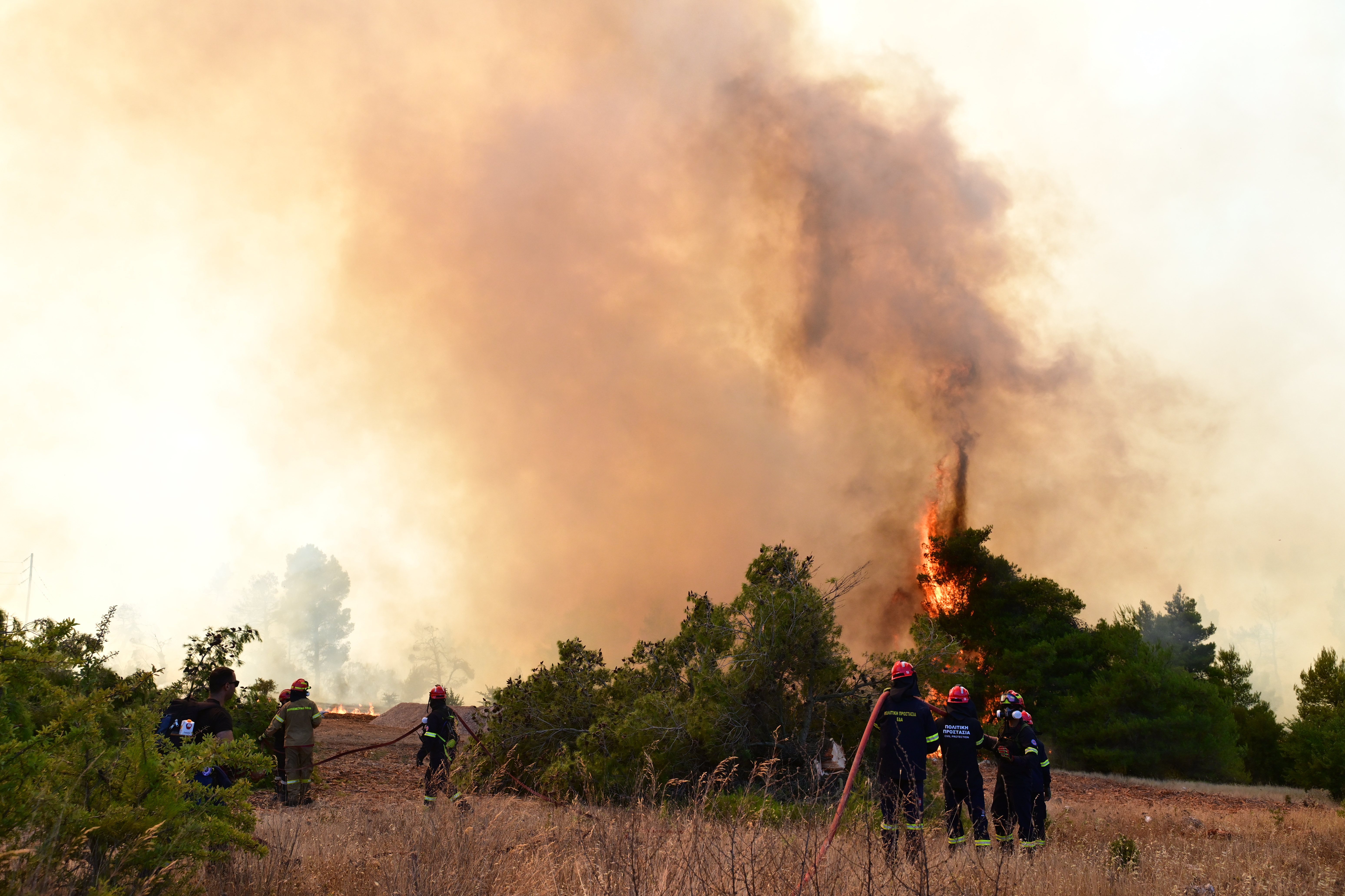 Major Wildfires Continue to Burn Across Greece