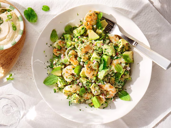 Shrimp and Avocado Salad with Creamy Lime Dressing