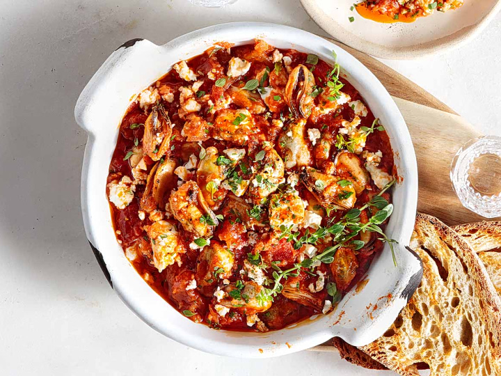 Mussels Saganaki