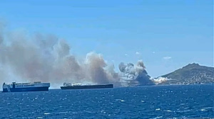 Two Dead as Wildfires Sweep Salamina Isle Amid High Winds