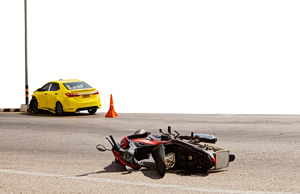 Motorcyclist in Critical Condition After Taxi Crash
