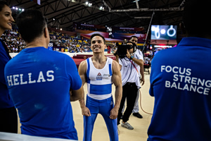 Greek Gymnast Petrounias Takes Step Toward 9th European Gold