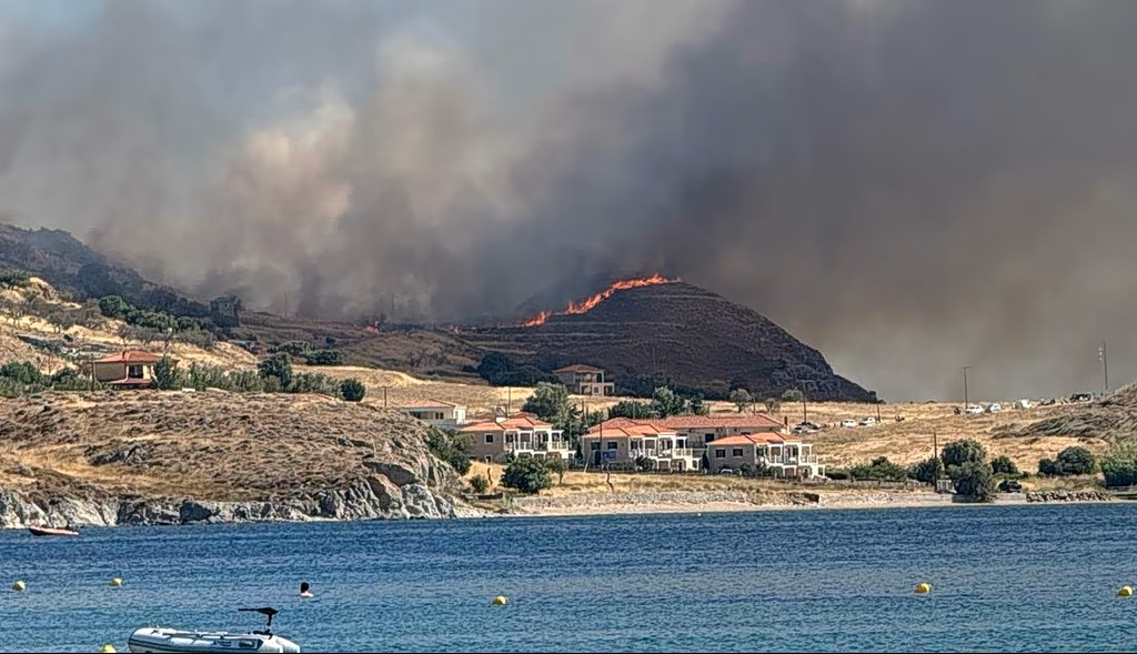 Multiple Wildfires Across Greece; Major Blaze on Lemnos (Vid)