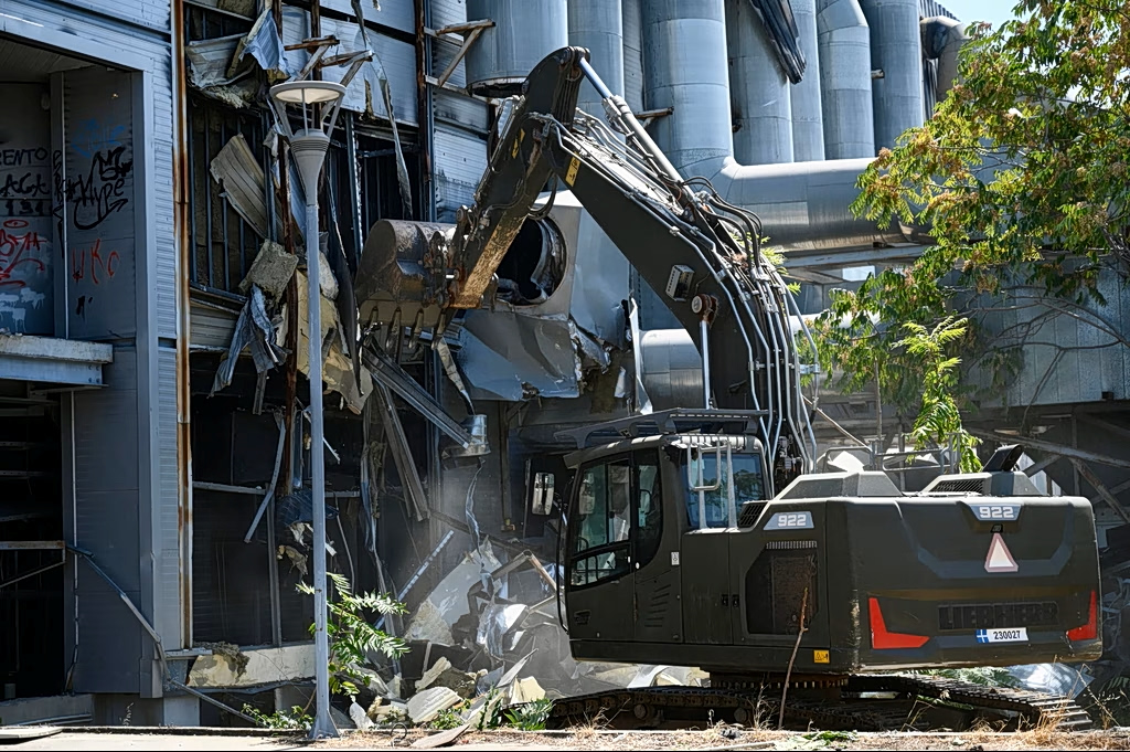 Demolition of Arson-Devastated Badminton Venue Begins