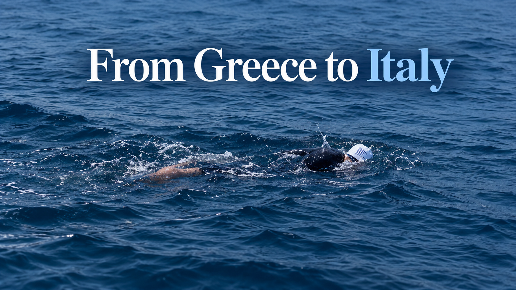 Greek Swimmer First Person to Swim from Greece to Italy (video)