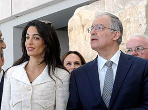 Amal Clooney in Athens for UNESCO Culture Talks