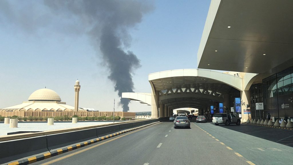 Air Attack Sets Fuel Depot Ablaze at Airport in Saudi Capital