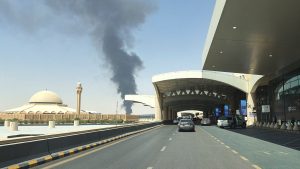 Air Attack Sets Fuel Depot Ablaze at Airport in Saudi Capital