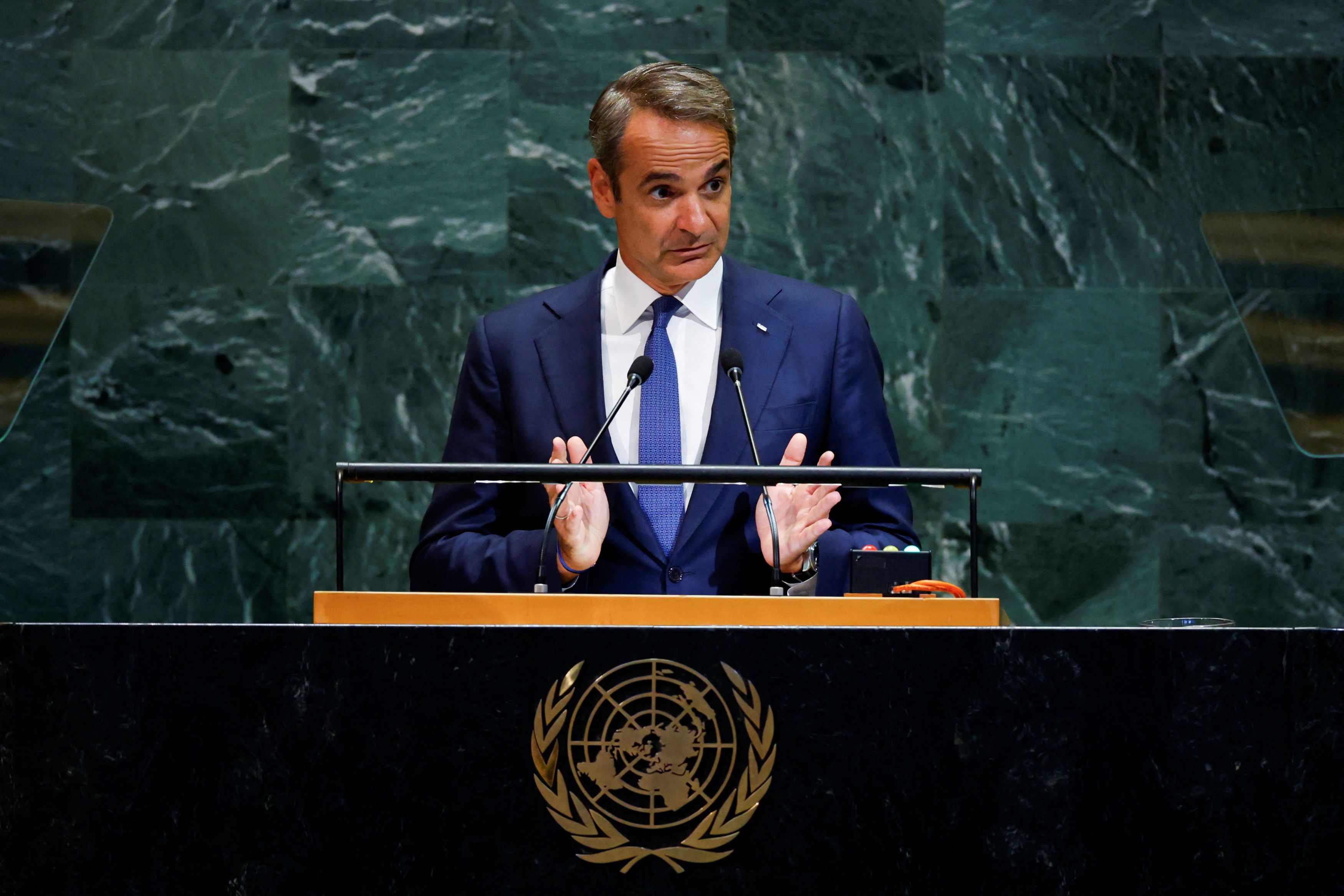 Mitsotakis Takes the Podium in New York