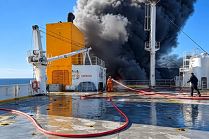 Video Shows Fire Aboard Cargo Ferry North of Mykonos
