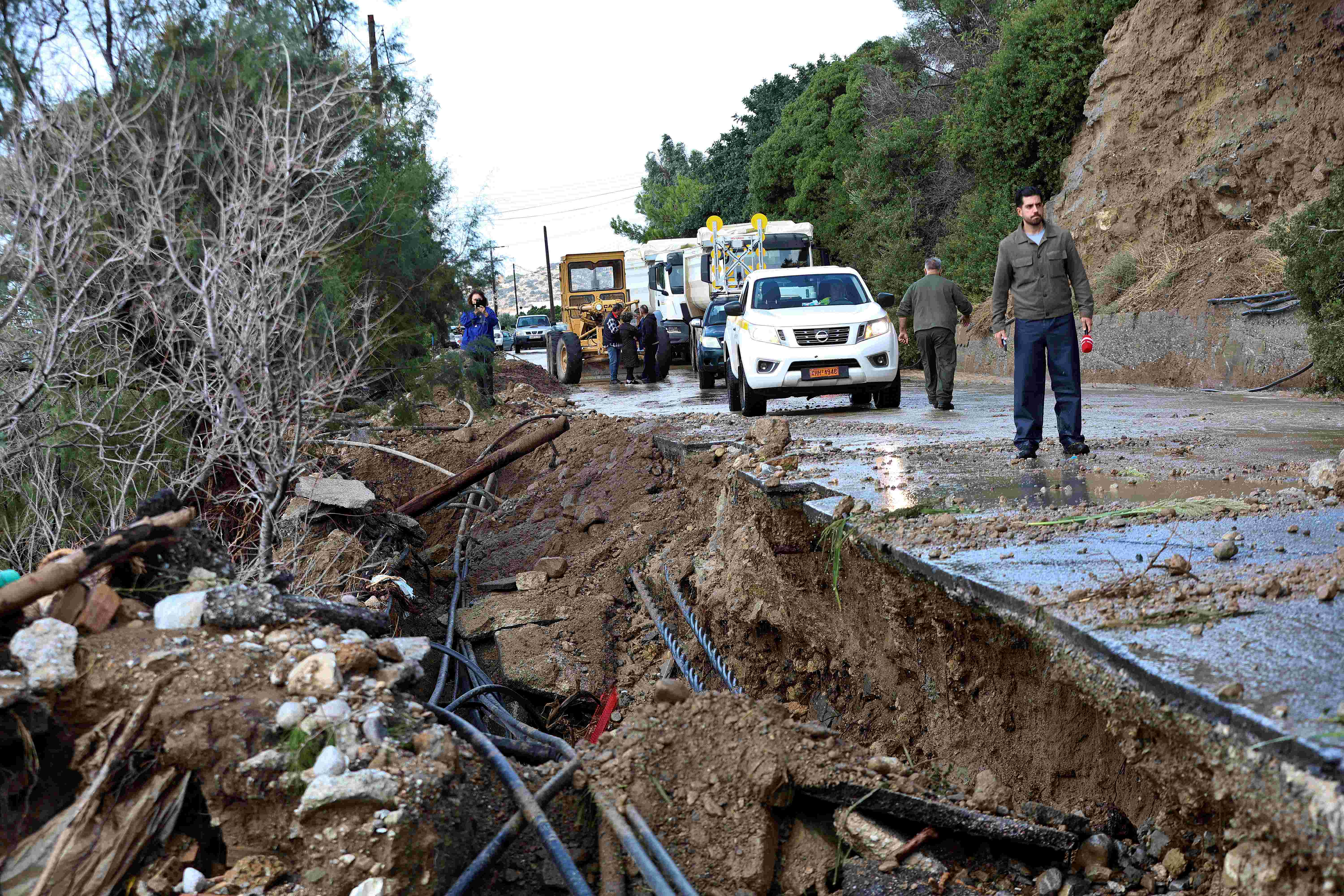 Crete Bears Brunt as Storms Bring Heavy Rain, Floods, Gale-Force Winds