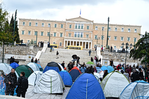 Athens Students Camp Outside Parliament Over Living Costs