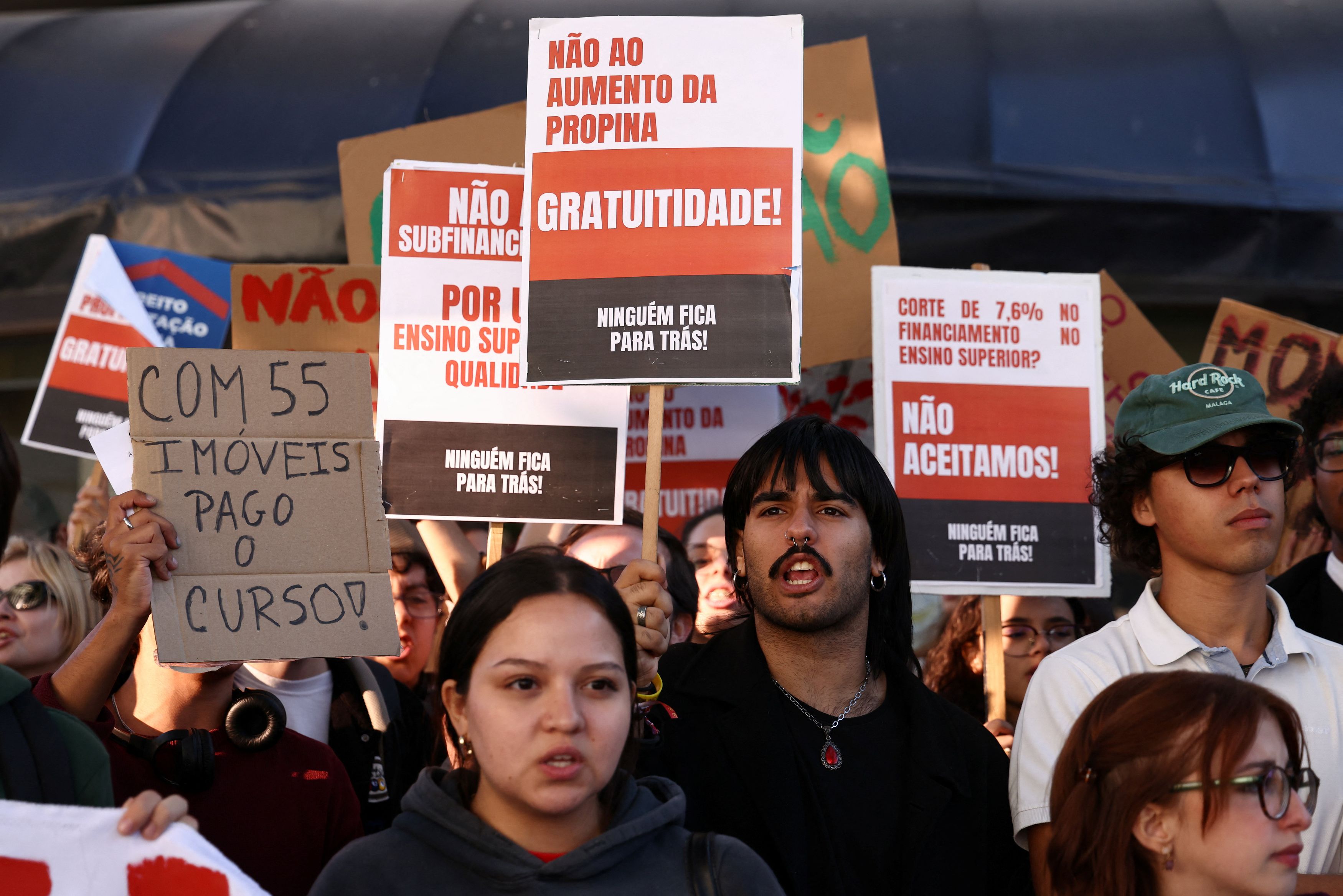 Portugal Housing Protesters Spend Night In Lisbon Square