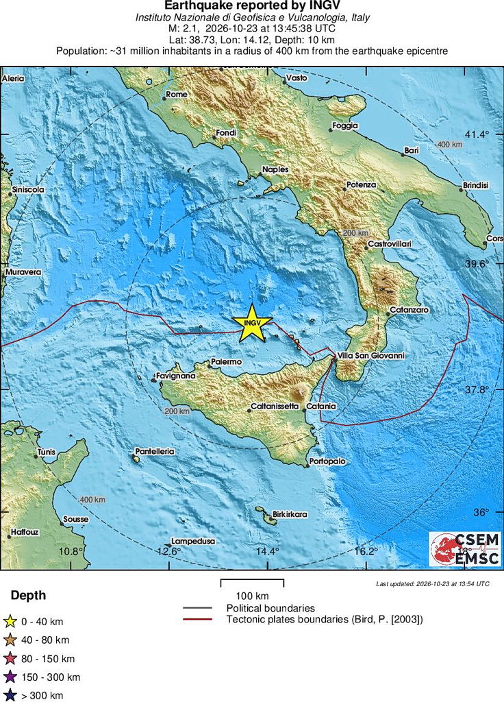 Tsunami Alert In Italy After 12 Earthquakes Strike Off Sicily