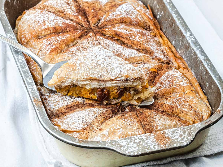 Traditional Greek Pumpkin and Apple Boureki